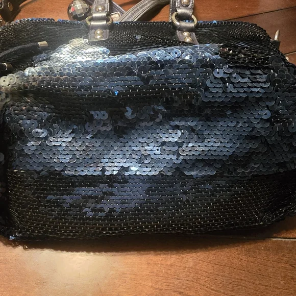 Coach Poppy Blue Sequin Handbag - Picture 10 of 11